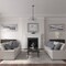 Ekena Millwork Benson Ceiling Medallion (Canopies up to 4 1/8"), 9"OD x 4 1/8"ID x 5/8"P, Ultra Pure White Crackle CM09BNUWC - alternate 5